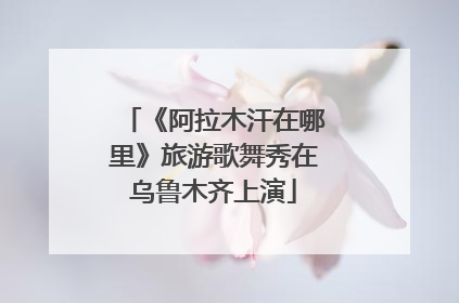《阿拉木汗在哪里》旅游歌舞秀在乌鲁木齐上演