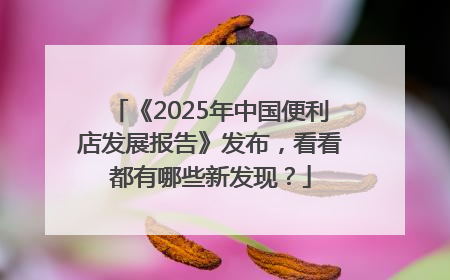 《2025年中国便利店发展报告》发布，看看都有哪些新发现？