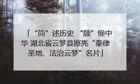 “简”述历史 “牍”懂中华 湖北省云梦县擦亮“秦律圣地、法治云梦”名片