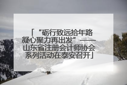 “砺行致远拾年路 凝心聚力再出发”——山东省注册会计师协会系列活动在泰安召开