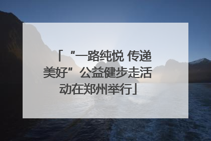 “一路纯悦 传递美好”公益健步走活动在郑州举行