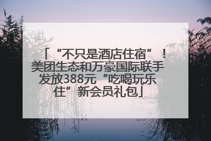“不只是酒店住宿”！美团生态和万豪国际联手发放388元“吃喝玩乐住”新会员礼包