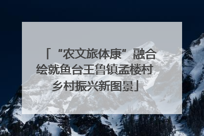 “农文旅体康”融合绘就鱼台王鲁镇孟楼村乡村振兴新图景