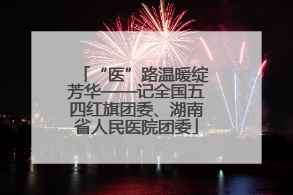 “医”路温暖绽芳华——记全国五四红旗团委、湖南省人民医院团委