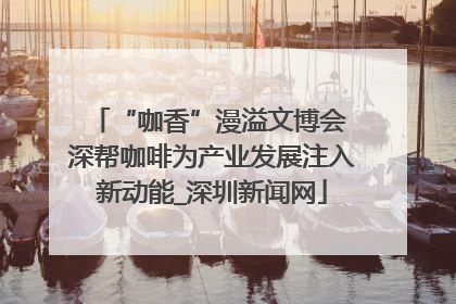 “咖香”漫溢文博会 深帮咖啡为产业发展注入新动能_深圳新闻网