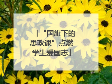 “国旗下的思政课”点燃学生爱国志