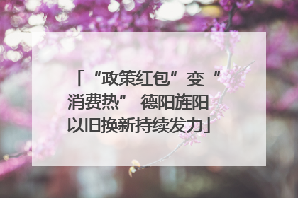 “政策红包”变“消费热” 德阳旌阳以旧换新持续发力