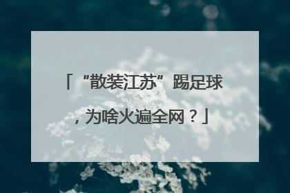 “散装江苏”踢足球，为啥火遍全网？
