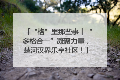 “格”里那些事丨“多格合一”凝聚力量，楚河汉界乐享社区！