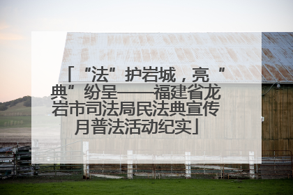“法”护岩城，亮“典”纷呈——福建省龙岩市司法局民法典宣传月普法活动纪实