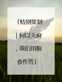 特别策划｜何以天府，我们用粮食作答