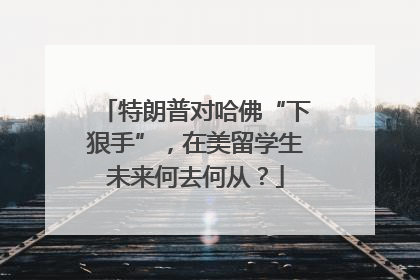 特朗普对哈佛“下狠手”，在美留学生未来何去何从？