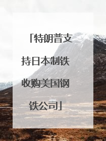特朗普支持日本制铁收购美国钢铁公司