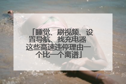 睡觉、刷视频、设置导航、找充电器 这些高速违停理由一个比一个离谱