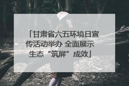 甘肃省六五环境日宣传活动举办 全面展示生态“筑屏”成效