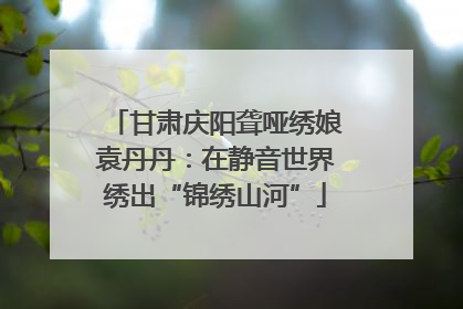 甘肃庆阳聋哑绣娘袁丹丹：在静音世界绣出“锦绣山河”