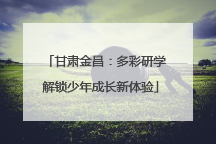 甘肃金昌：多彩研学解锁少年成长新体验