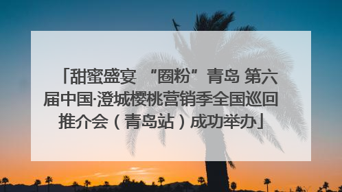甜蜜盛宴 “圈粉”青岛 第六届中国·澄城樱桃营销季全国巡回推介会（青岛站）成功举办