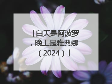 白天是阿波罗，晚上是雅典娜（2024）