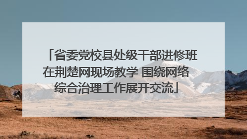 省委党校县处级干部进修班在荆楚网现场教学 围绕网络综合治理工作展开交流