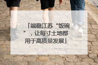 端稳江苏“饭碗”，让每寸土地都用于高质量发展