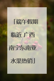 端午假期临近 广西南宁东南亚水果热销