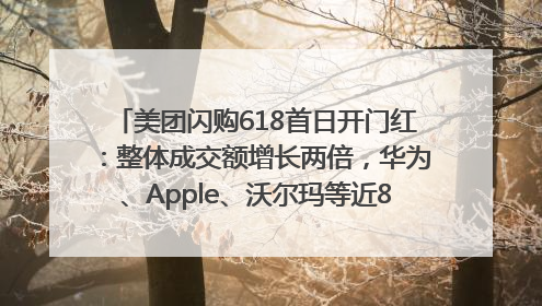 美团闪购618首日开门红：整体成交额增长两倍，华为、Apple、沃尔玛等近800个品牌翻倍增长