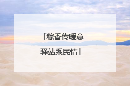 粽香传暖意 驿站系民情