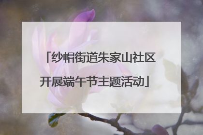 纱帽街道朱家山社区开展端午节主题活动