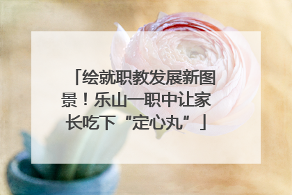 绘就职教发展新图景！乐山一职中让家长吃下“定心丸”
