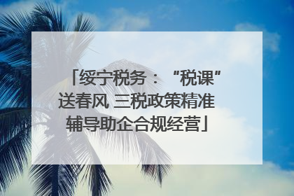 绥宁税务：“税课”送春风 三税政策精准辅导助企合规经营