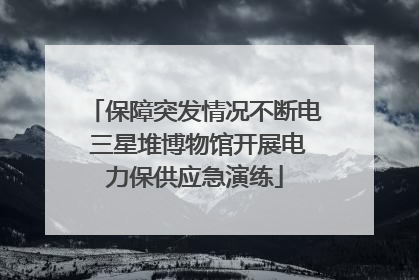 保障突发情况不断电 三星堆博物馆开展电力保供应急演练