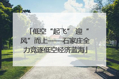 低空“起飞” 迎“风”而上——石家庄全力竞逐低空经济蓝海