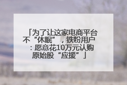 为了让这家电商平台不“休眠”，铁粉用户：愿意花10万元认购原始股“应援”