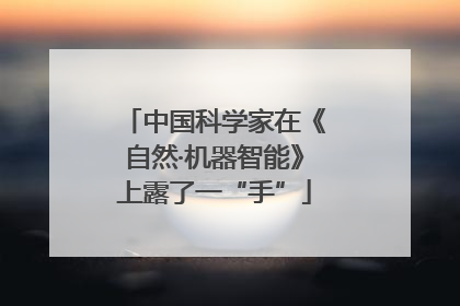 中国科学家在《自然·机器智能》上露了一“手”