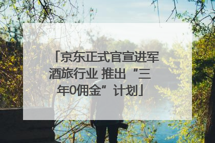 京东正式官宣进军酒旅行业 推出“三年0佣金”计划