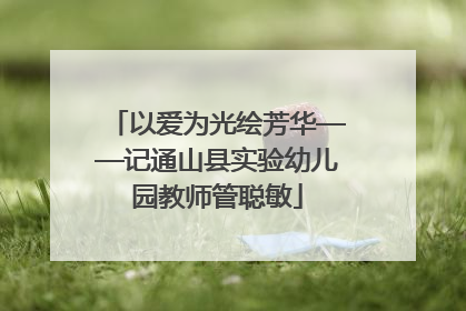 以爱为光绘芳华——记通山县实验幼儿园教师管聪敏