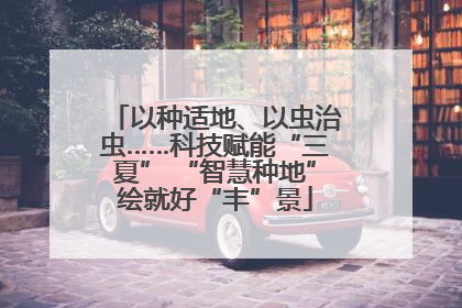 以种适地、以虫治虫……科技赋能“三夏” “智慧种地”绘就好“丰”景