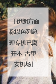 伊朗方面称以色列总理专机已离开本-古里安机场
