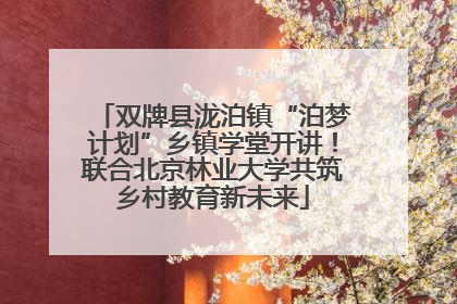 双牌县泷泊镇“泊梦计划”乡镇学堂开讲！联合北京林业大学共筑乡村教育新未来