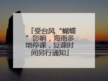 受台风“蝴蝶”影响，海南多地停课，复课时间另行通知