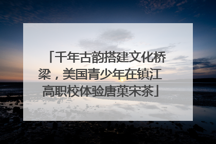 千年古韵搭建文化桥梁，美国青少年在镇江高职校体验唐菓宋茶