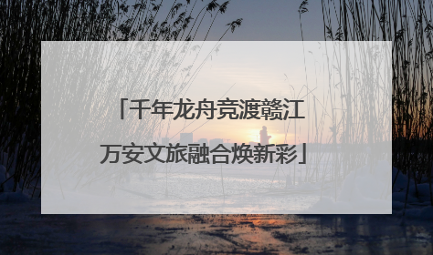 千年龙舟竞渡赣江 万安文旅融合焕新彩