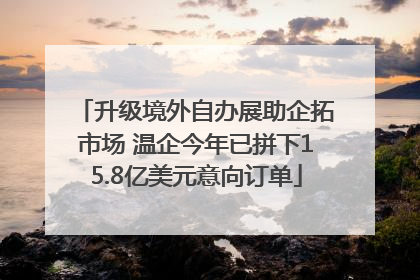 升级境外自办展助企拓市场 温企今年已拼下15.8亿美元意向订单