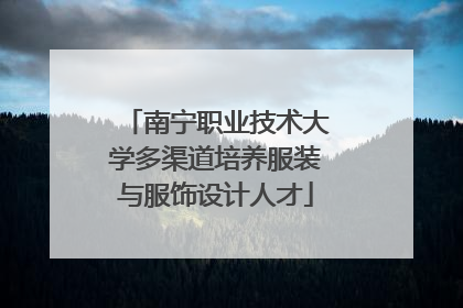 南宁职业技术大学多渠道培养服装与服饰设计人才