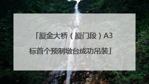 厦金大桥（厦门段）A3标首个预制墩台成功吊装