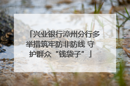 兴业银行漳州分行多举措筑牢防非防线 守护群众“钱袋子”