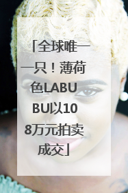 全球唯一一只！薄荷色LABUBU以108万元拍卖成交
