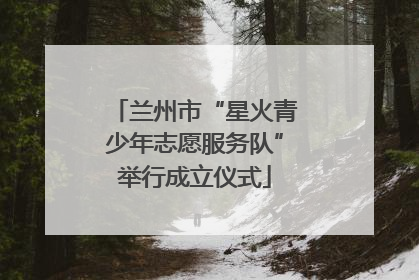 兰州市“星火青少年志愿服务队”举行成立仪式
