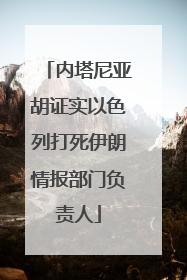 内塔尼亚胡证实以色列打死伊朗情报部门负责人